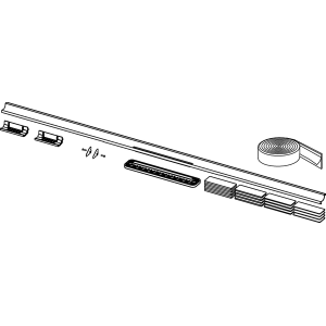 TECEdrainway dušo profilis, nerūdijantis plienas, padengtas spalva, matinė juoda 1100mm